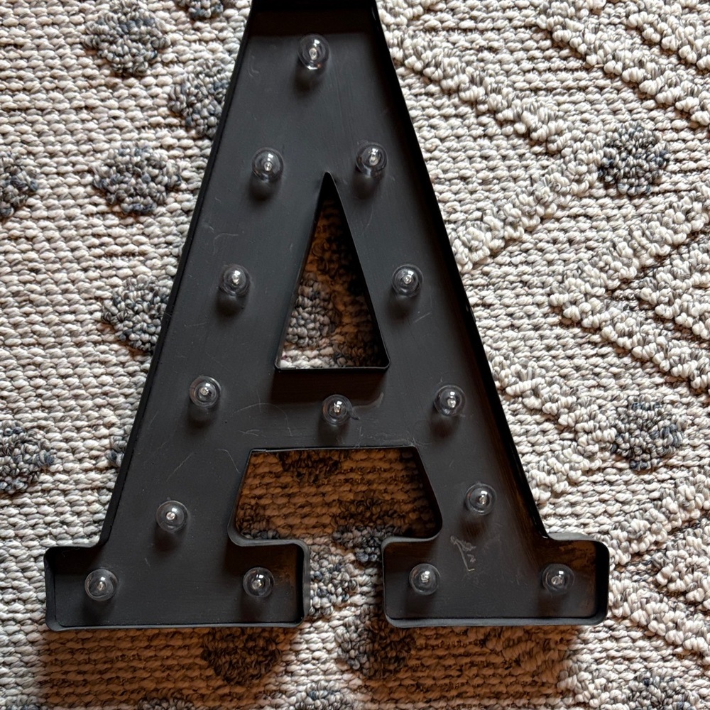 Source Unknown Black Letter A Wall Decor